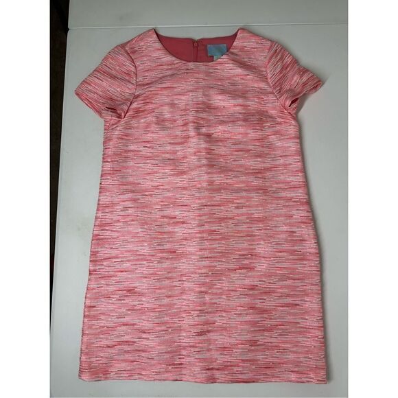 CeCe by Cynthia Steffe Womens Sz 2 Shift Dress Pink Short Sleeve POCKETS - Picture 5 of 15
